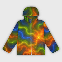 Ветровка с капюшоном женская Разноцветный дым, цвет: 3D-белый