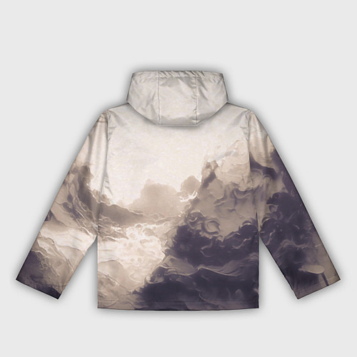 Женская ветровка Сепия абстрактная горная река / 3D-Черный – фото 2