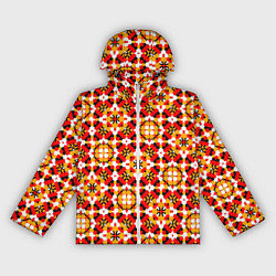 Ветровка с капюшоном женская Пестрый узорчатый паттерн, цвет: 3D-белый