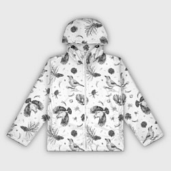 Ветровка с капюшоном женская Сойка в Бузулукском бору, цвет: 3D-белый