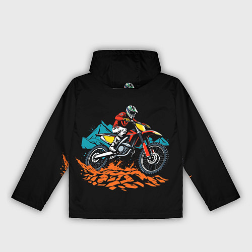Женская ветровка Motocross mountains / 3D-Черный – фото 2