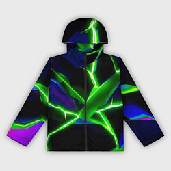 Ветровка с капюшоном женская Green glow, цвет: 3D-черный