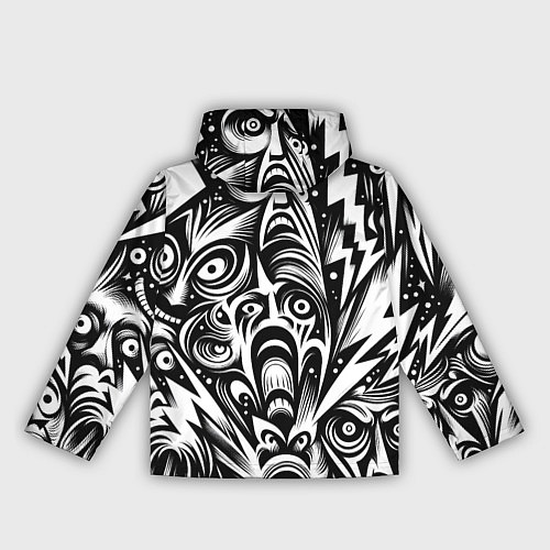 Женская ветровка Lightnings and faces - ai art fantasy / 3D-Черный – фото 2