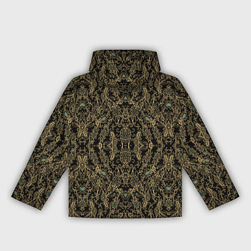 Женская ветровка Славяно - русский орнамент узоры с позолотой / 3D-Черный – фото 2