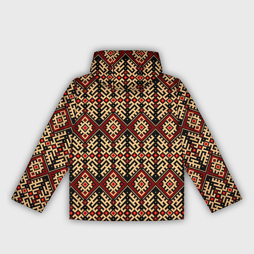 Женская ветровка Славянский вышивной орнамент макошь / 3D-Черный – фото 2