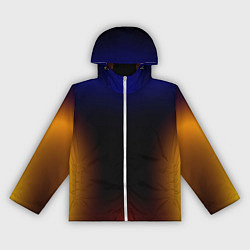 Ветровка с капюшоном женская Color black red blue, цвет: 3D-белый