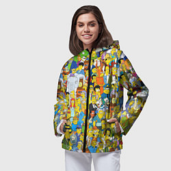 Ветровка с капюшоном женская Simpsons Stories, цвет: 3D-черный — фото 2