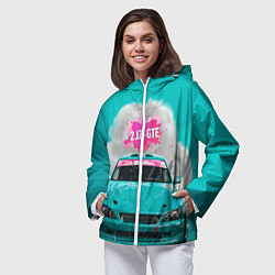 Ветровка с капюшоном женская 2 JZ GTE, цвет: 3D-белый — фото 2