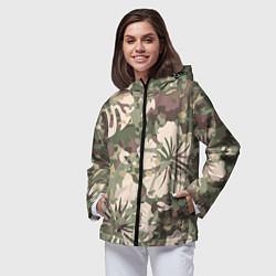 Ветровка с капюшоном женская Камуфляж, цвет: 3D-черный — фото 2