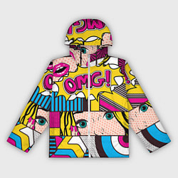 Ветровка с капюшоном женская POP ART, цвет: 3D-белый