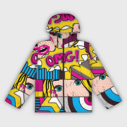 Ветровка с капюшоном женская POP ART, цвет: 3D-черный